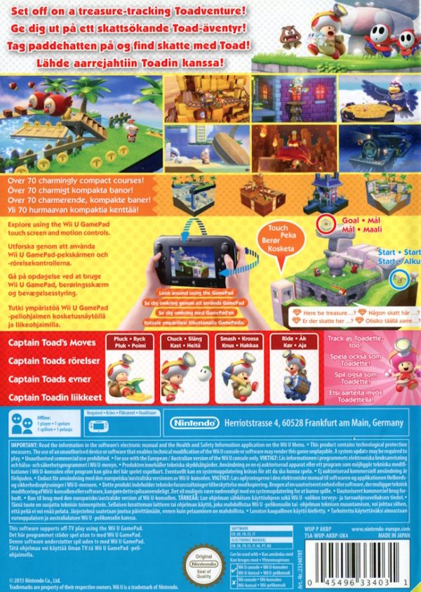 Nintendo Wii U - Captain Toad: Treasure Tracker (Originalutgåva) back cover