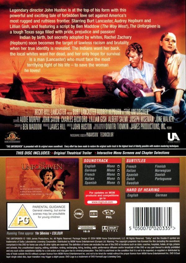 DVD - Unforgiven (Burt Lancaster) (1960)