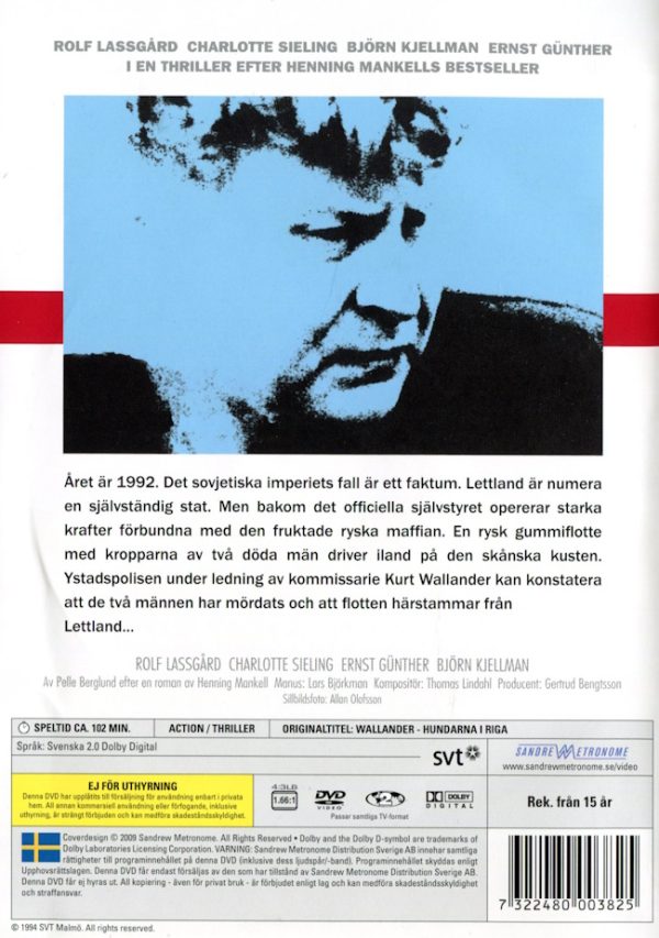 DVD – Wallander # 02 : Hundarna i Riga (Rolf Lassgård) baksida