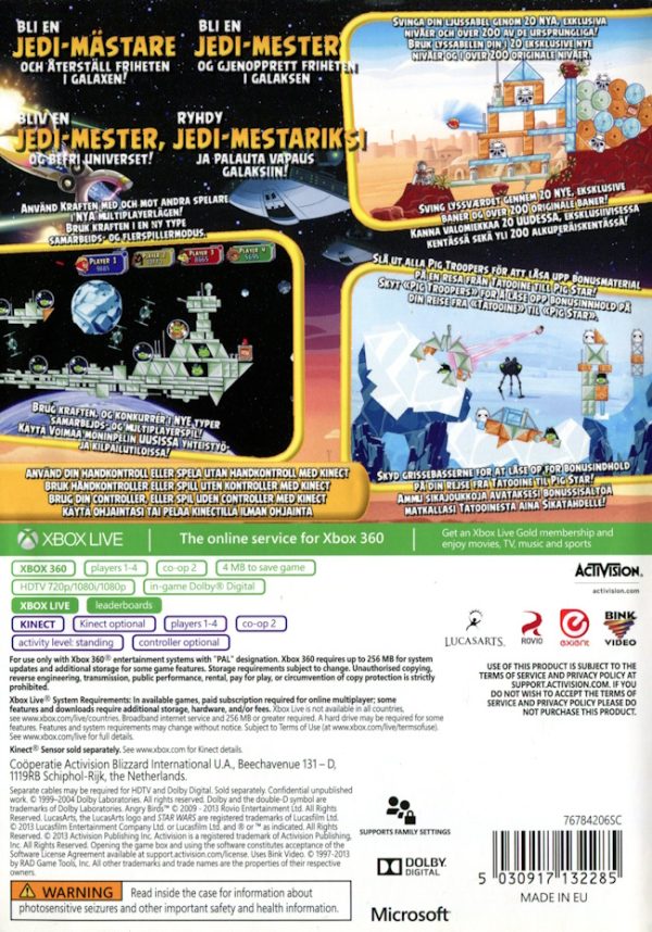 XBOX 360 - Angry Birds: Star Wars back cover