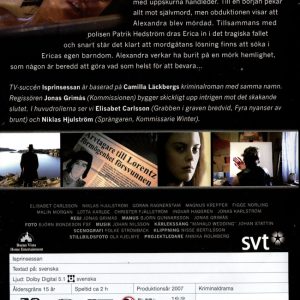 DVD - Isprinsessan (Camilla Läckberg) baksida