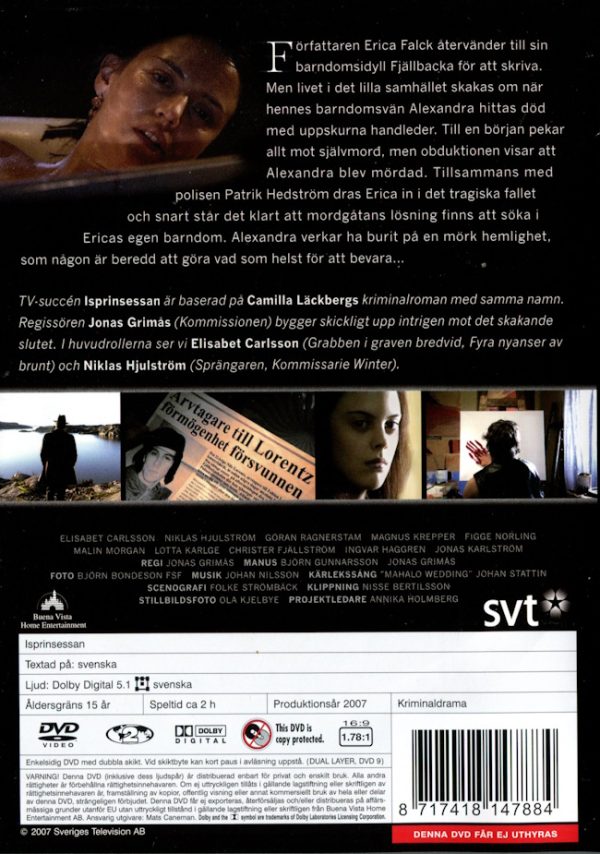 DVD - Isprinsessan (Camilla Läckberg) baksida