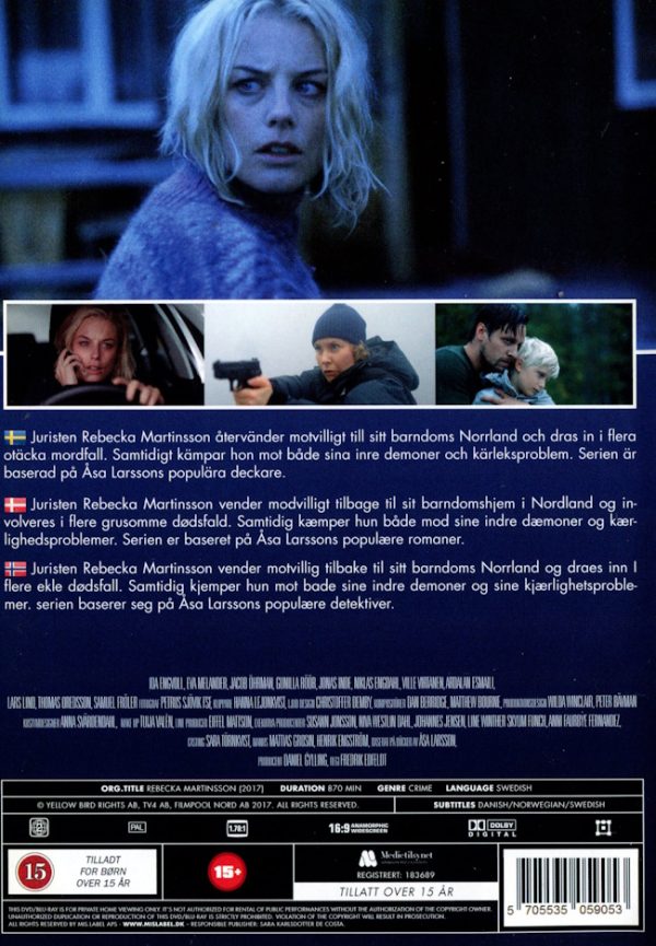DVD - Rebecka Martinsson: Säsong 1 (2-disc) baksida