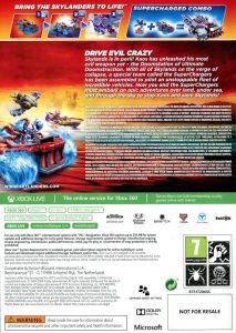 XBOX 360 - Skylanders: Superchargers (Spelet) baksida