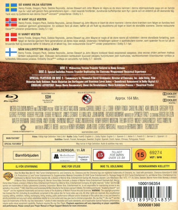 Bluray - How the West Was Won (1962) (2-disc) baksida