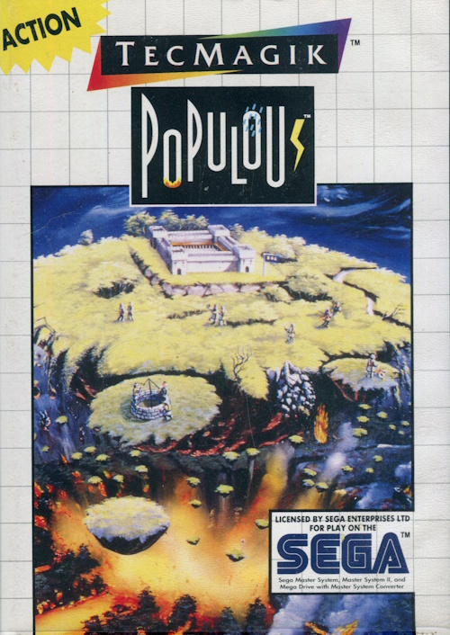 populous-master-system-front Sega Master System - Populous front cover