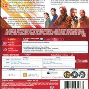 Bluray - Ant-Man and the Wasp (3D) baksida