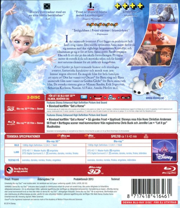 Bluray - Disney Klassiker 52: Frost (3D) baksida