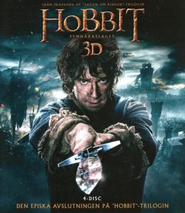 Bluray - Hobbit: Femhäraslaget (3D) framsida