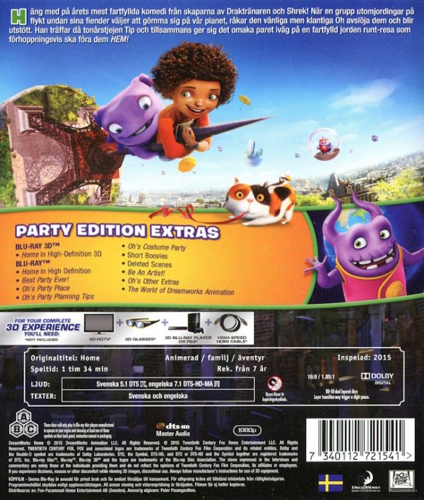 Bluray - Home (3D) (Deluxe Edition) baksida