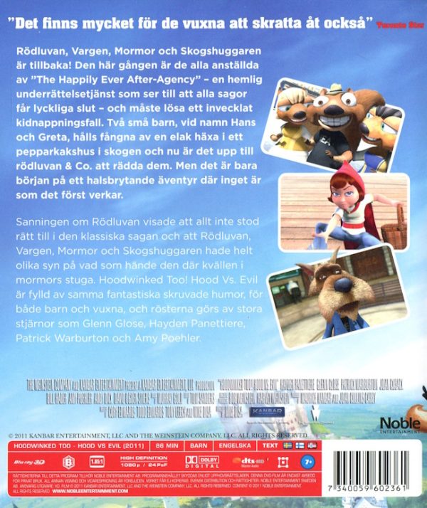 Bluray - Hoodwinked Too! - Hood Vs Evil (3D) baksida
