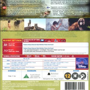 Bluray - Jungle Book (2016) (3D) baksida