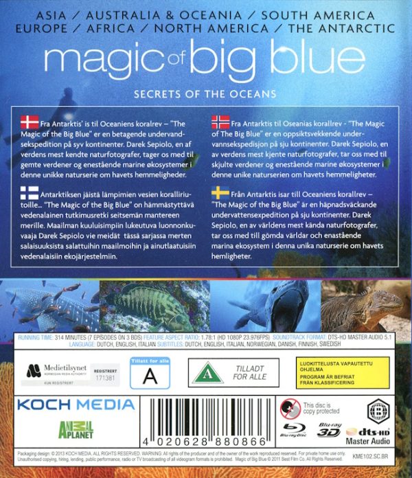 Bluray - Magic of Big Blue (3D) baksida