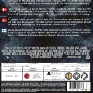 Bluray - Prometheus (3D) baksida