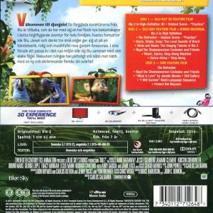 Bluray - Rio 2 (3D) (3-disc Collectors Edition) baksida