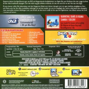 Bluray - Rio (3D) baksida