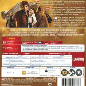 Bluray - Solo: A Star Wars Story (3D) baksida