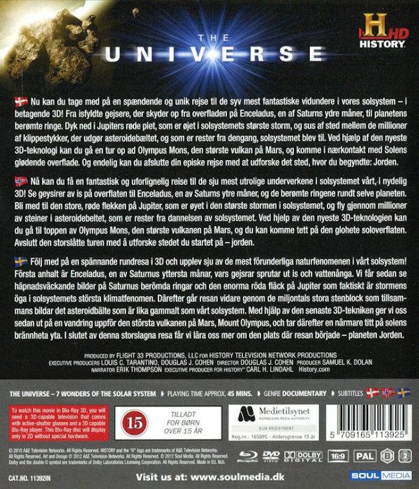 Bluray - The Universe (History HD) (3D) baksida