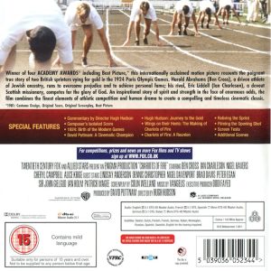 Bluray - Chariots of Fire (Triumfens Ögonblick) (1981) baksida