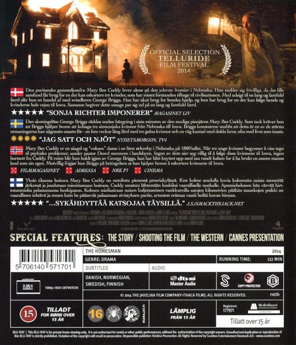 Bluray - Homesman (Hilary Swank) baksida