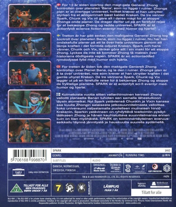 Bluray - Spark baksida