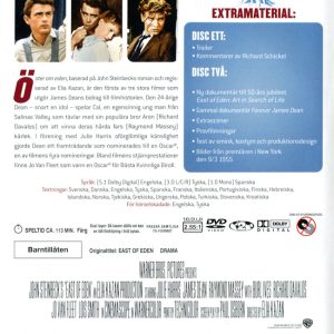 DVD - East of Eden (James Dean) (1955) (2-disc) baksida
