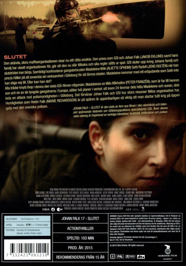 DVD - Johan Falk 17 - Slutet baksida