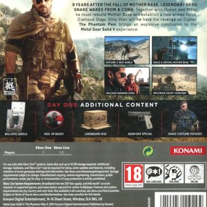 XBOX One - Metal Gear Solid V: The Phantom Pain back cover