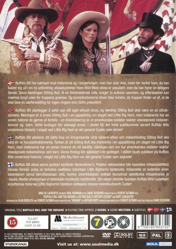 DVD - Buffalo Bill and the Indians (Paul Newman) (1976) baksida
