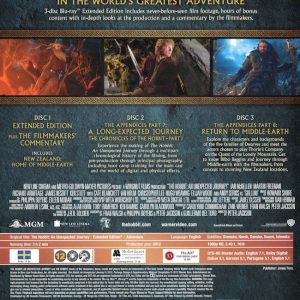 Bluray - Hobbit: An Unexpected Journey (Extended Edition) (3-disc) baksida