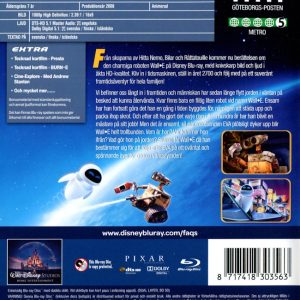 Bluray - Disney Pixar Wall-E baksida