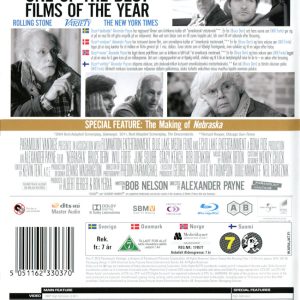 Bluray - Nebraska (2013) baksida