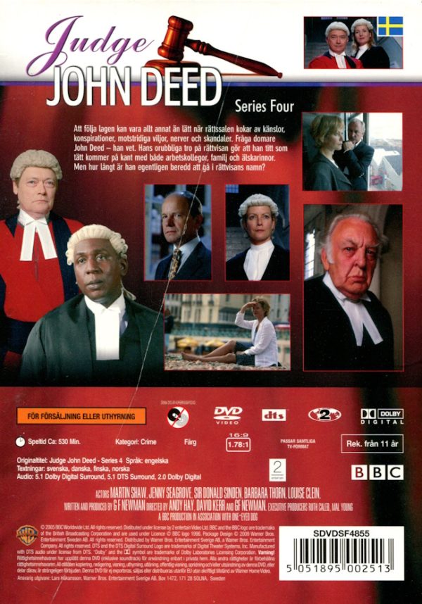 DVD - Judge John Deed - Säsong 4 baksida