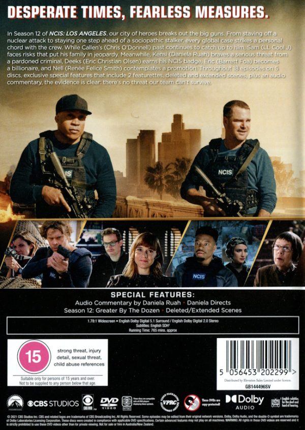 DVD - NCIS: Los Angeles - Säsong 12 baksida