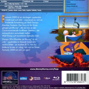 Bluray - Disney Klassiker 38: Fantasia 2000 (Specialutgåva) baksida