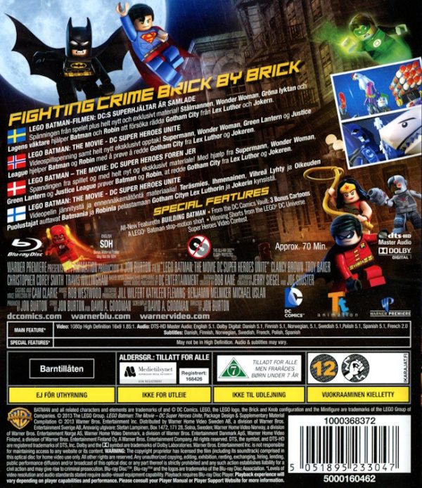 Bluray - LEGO Batman: The Movie - DC Superheroes Unite baksida