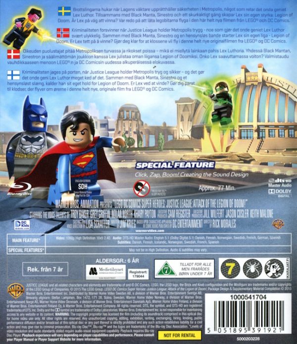 Bluray - Lego DC Comics Super Heroes: Justice League - Legion of Doom baksida
