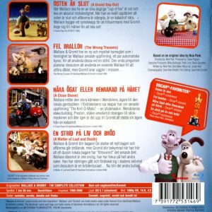 Bluray - Wallace & Gromit - Fyra Galna Äventyr baksida