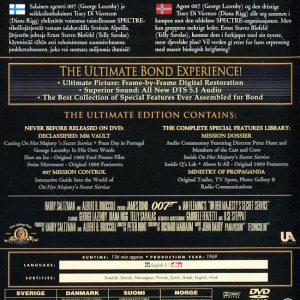 DVD - 007: On Her Majesty's Secret Service (2-Disc Ultimate Edition) framsida