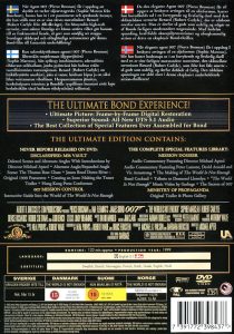 DVD - 007: World Is Not Enough (2-Disc Ultimate Edition) baksida