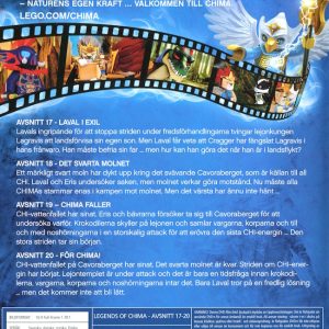 DVD - LEGO Chima: Avsnitt 17-20 baksida