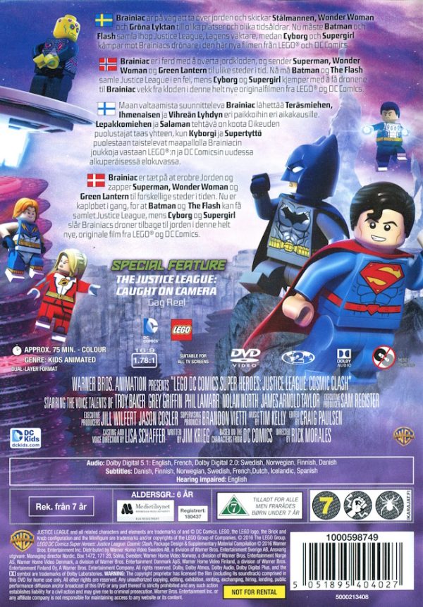 DVD - Lego DC Comics Super Heroes: Justice League - Cosmic Clash baksida