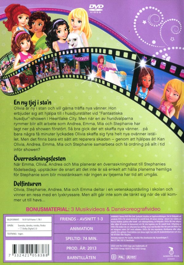 DVD - LEGO Friends: Avsnitt 1-3 baksida