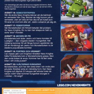 DVD - LEGO Nexo Knights: Avsnitt 16-20 baksida