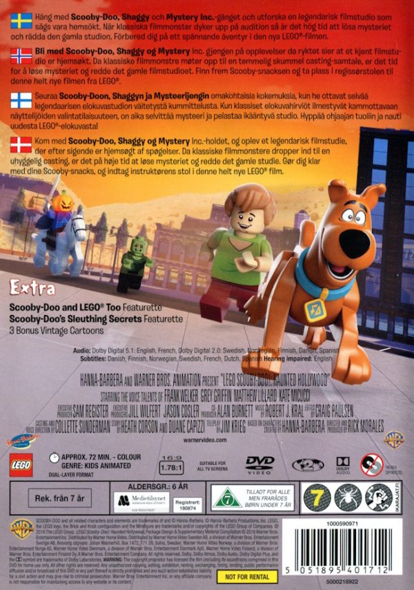 DVD - LEGO Scooby-Doo! - Haunted Hollywood baksida