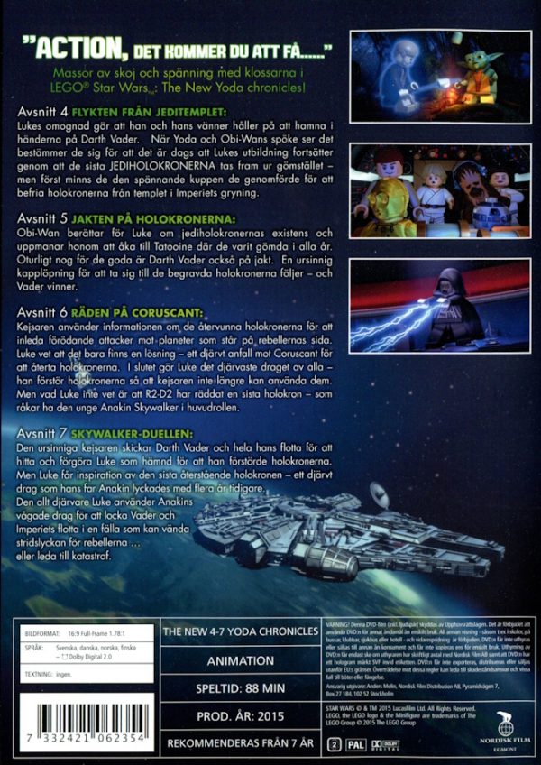 DVD - LEGO Star Wars: The New Yoda Chronicles - Avsnitt 4-7 baksida