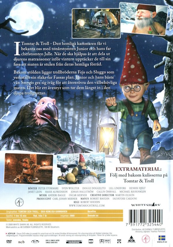 DVD - Tomtar & Troll: Den Hemliga Kammaren baksida