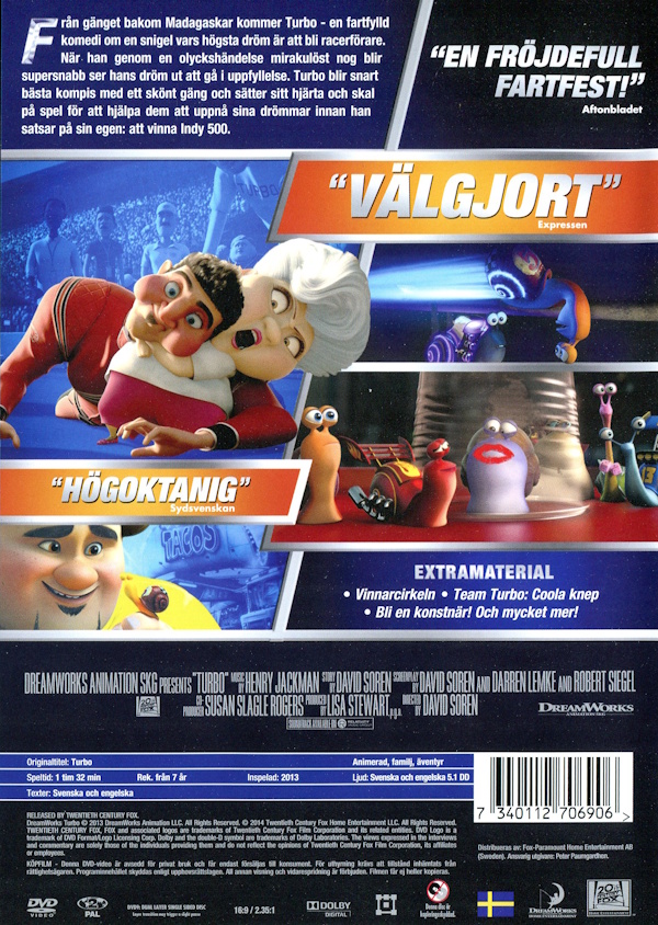 DVD - Turbo baksida