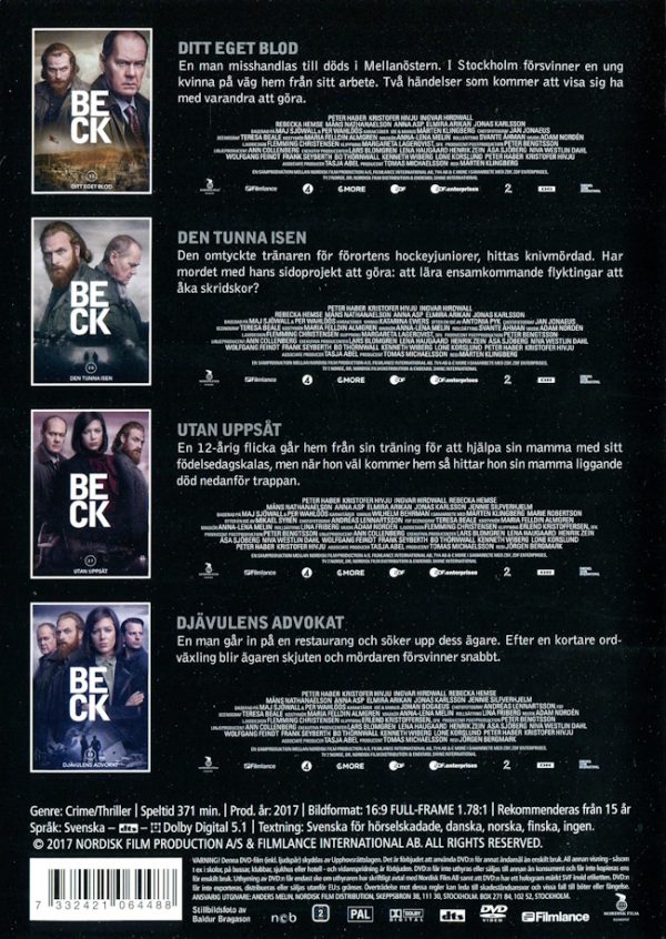 DVD - Beck Box - Film 35-38 baksida