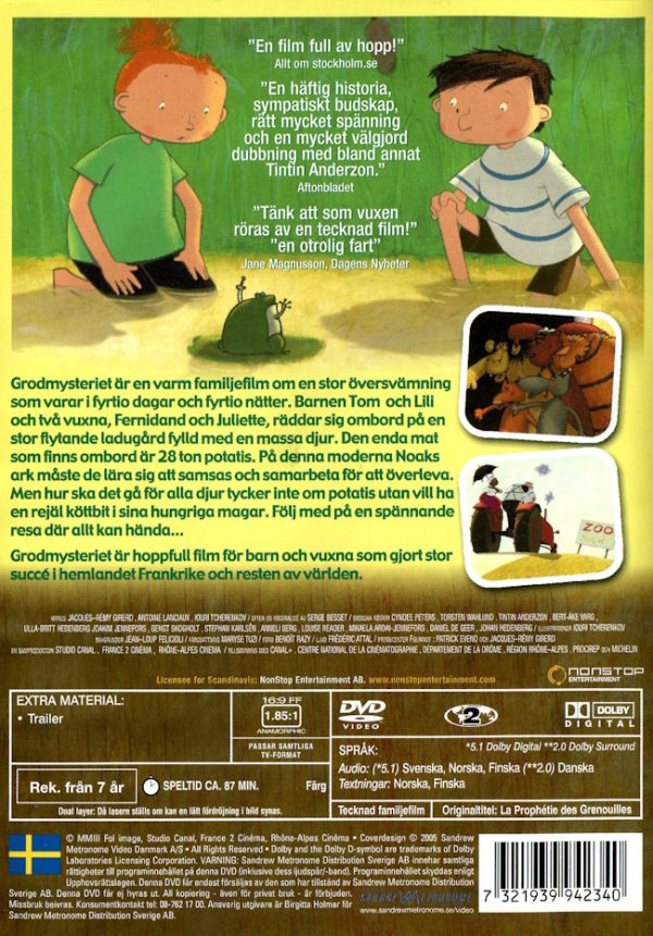 DVD - Grodmysteriet (Jacques Rémy Girerd) (2003) baksida